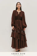 Tiered Chiffon Maxi Dress