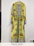 Amber Printed Maxi Shirt Dress