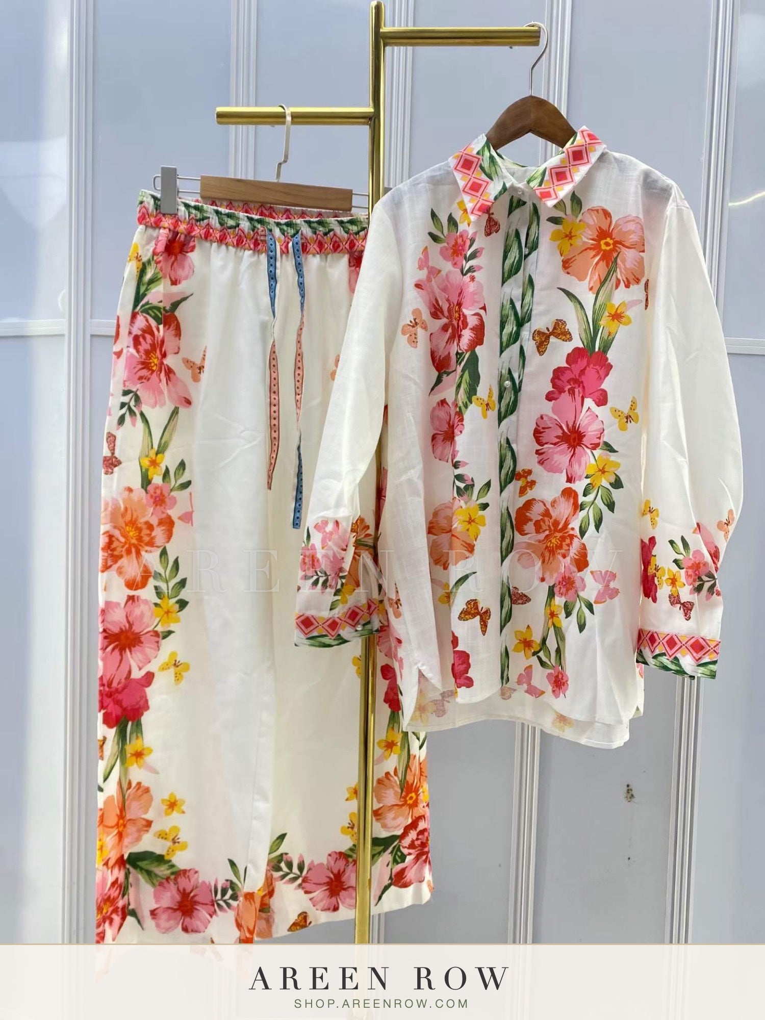 Garden Linen Shirt & Pants Set