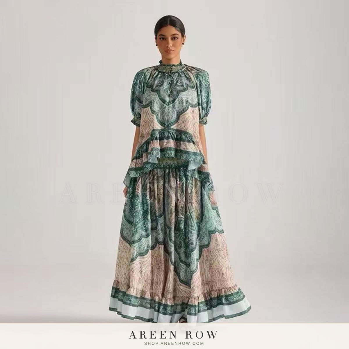 Salma Tiered Print Maxi Dress