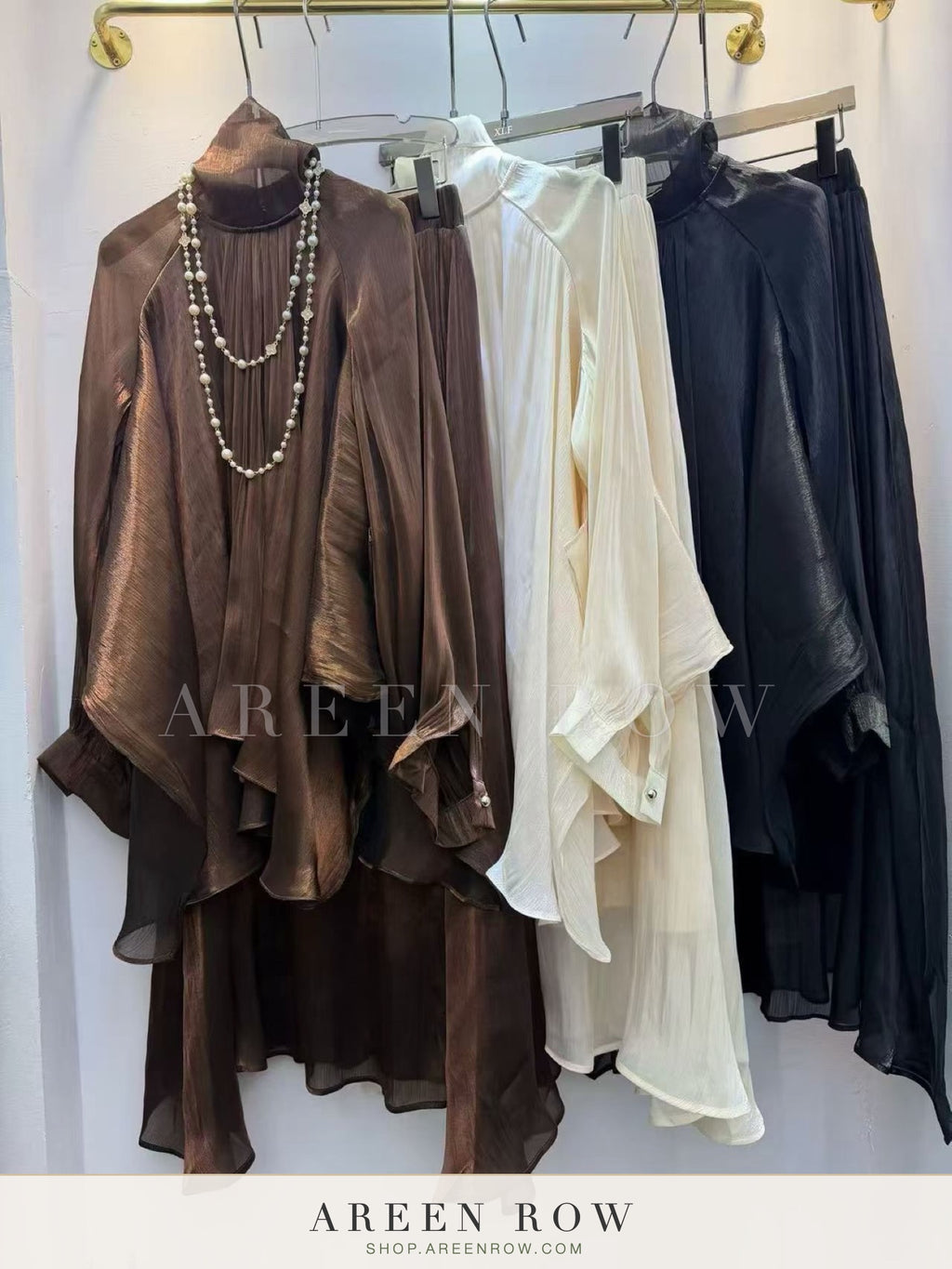 Noor Ruffle Blouse & Pleated Skirt Set