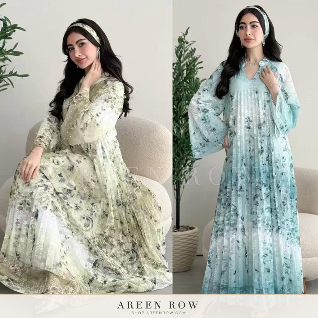 Layali Floral Chiffon Dress