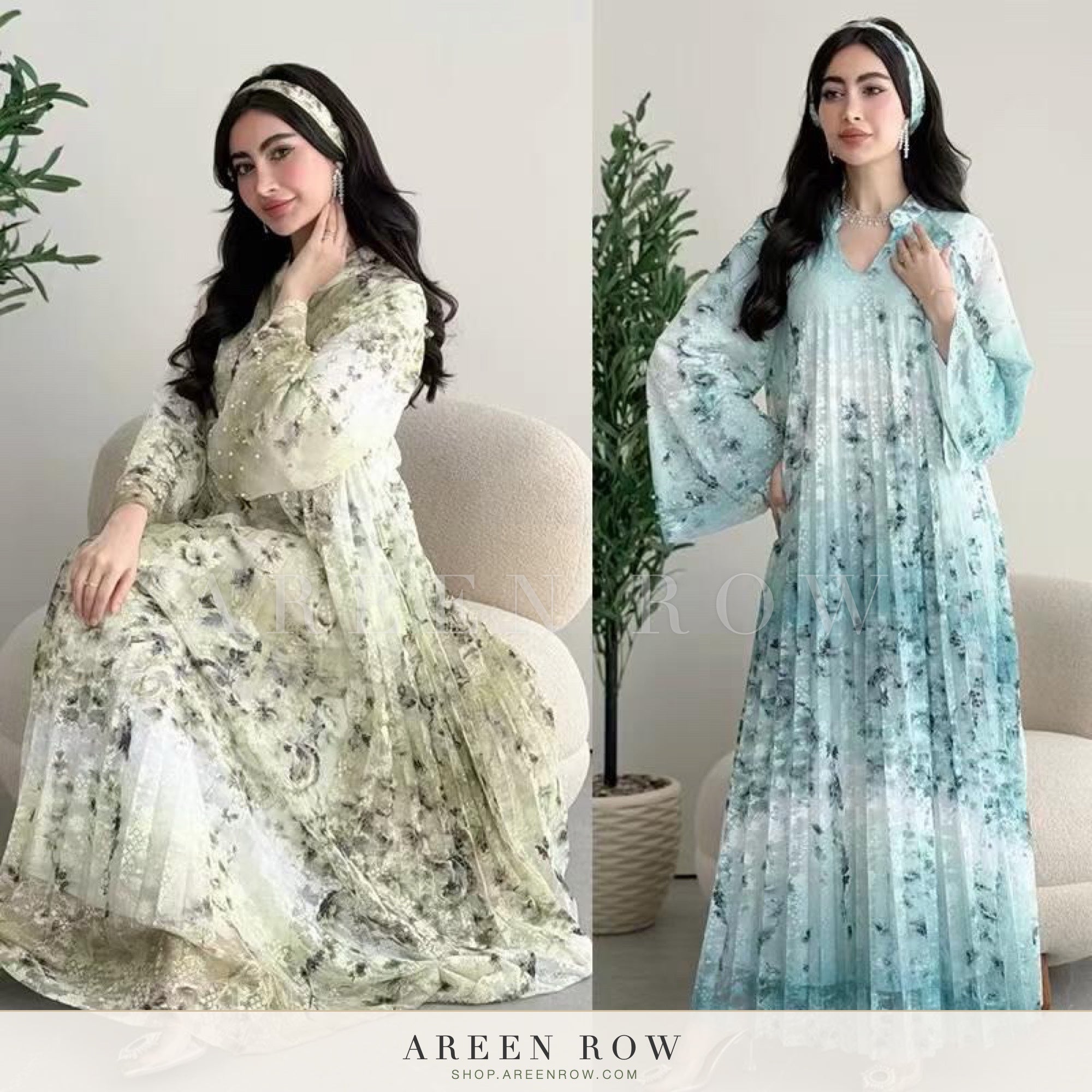 Layali Floral Chiffon Dress