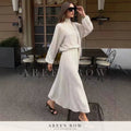 Maya Dot Blouse & Pleated Skirt Set