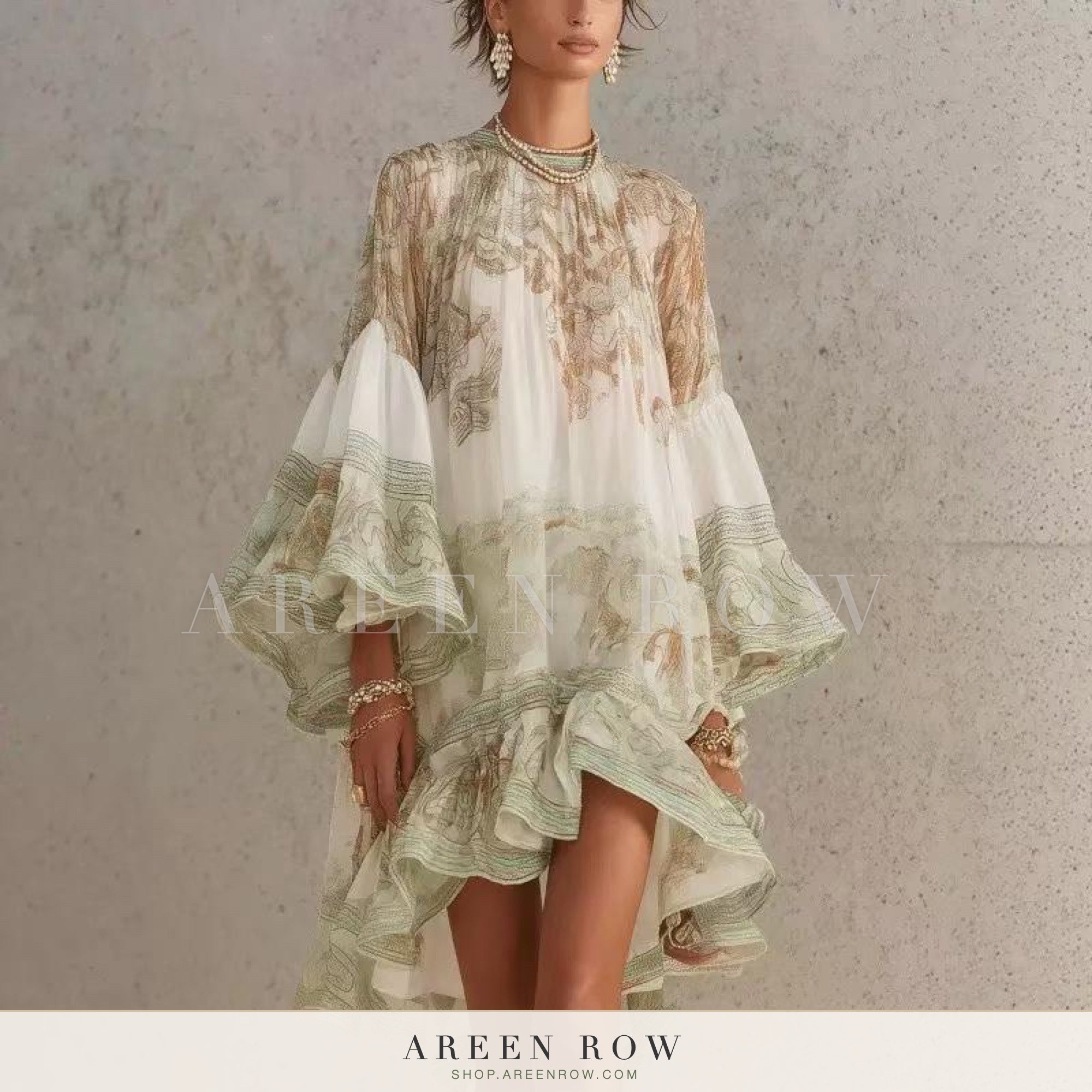 Aria Organza Ruffle Dress