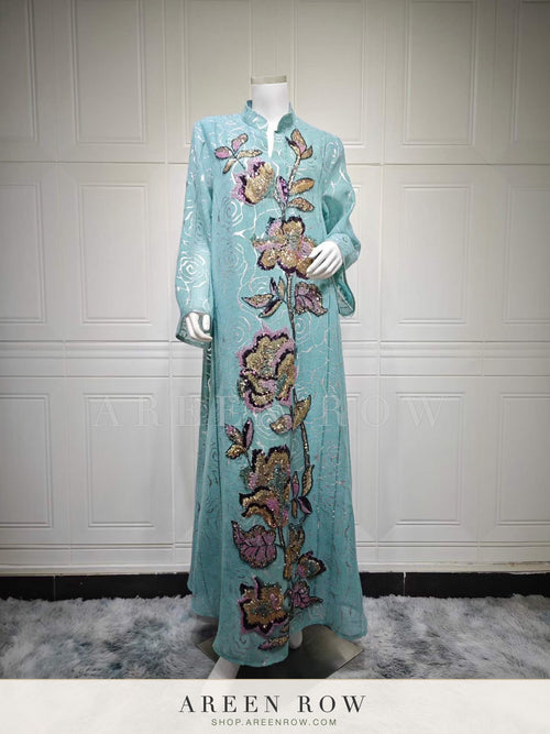 Amal Embroidered Lace Maxi Dress