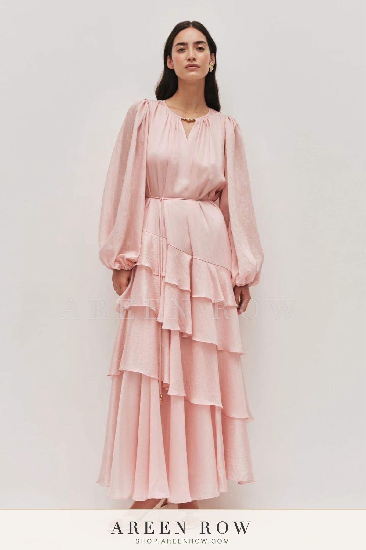Tiered Chiffon Maxi Dress