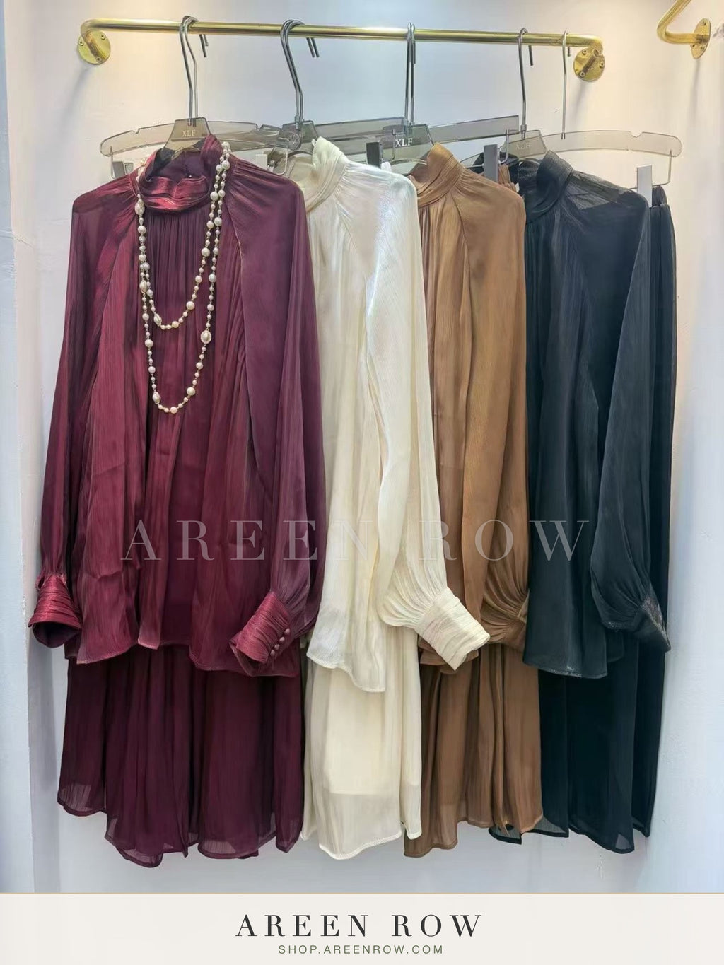 Noor Ruffle Blouse & Pleated Skirt Set