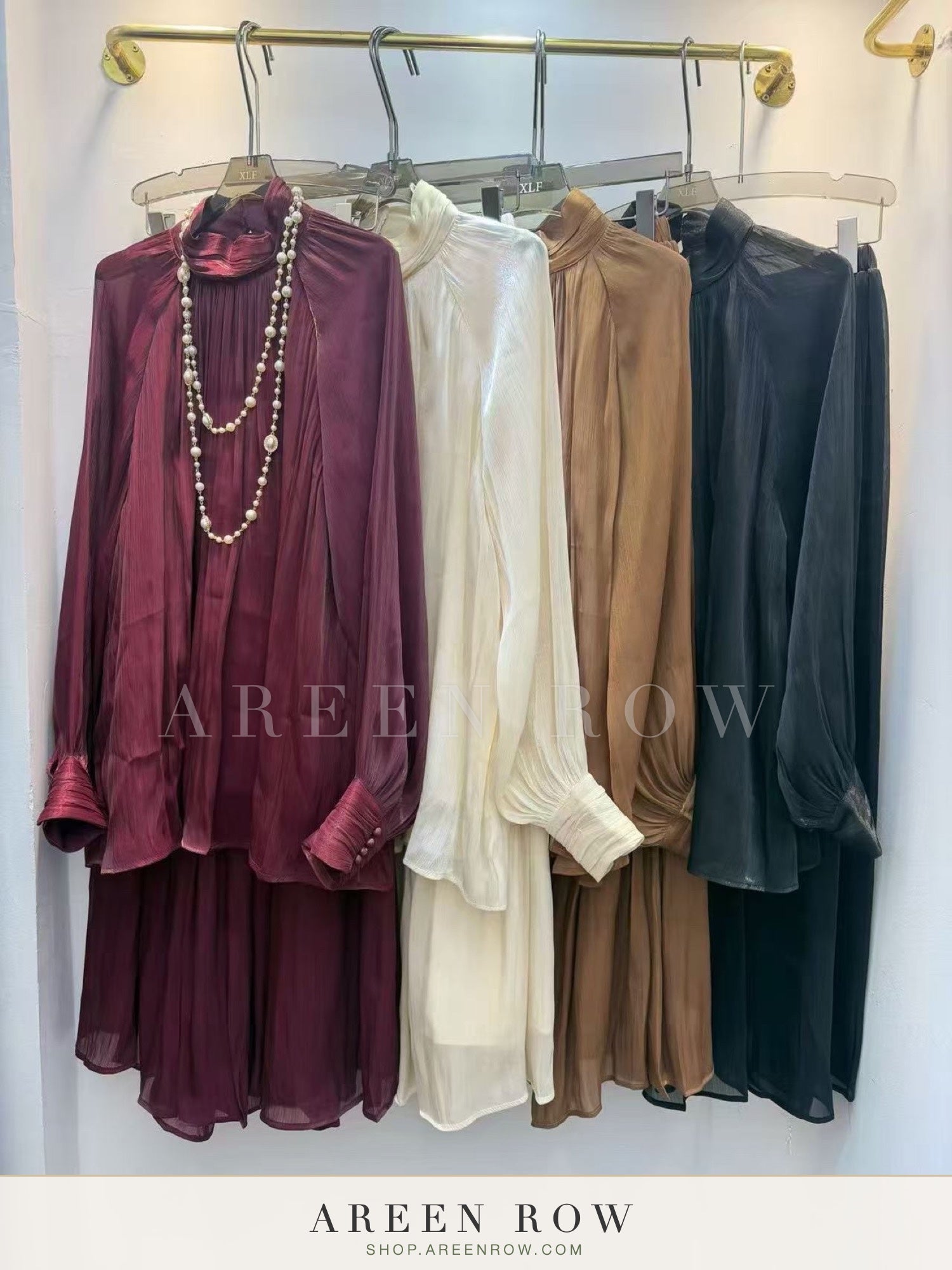Noor Ruffle Blouse & Pleated Skirt Set