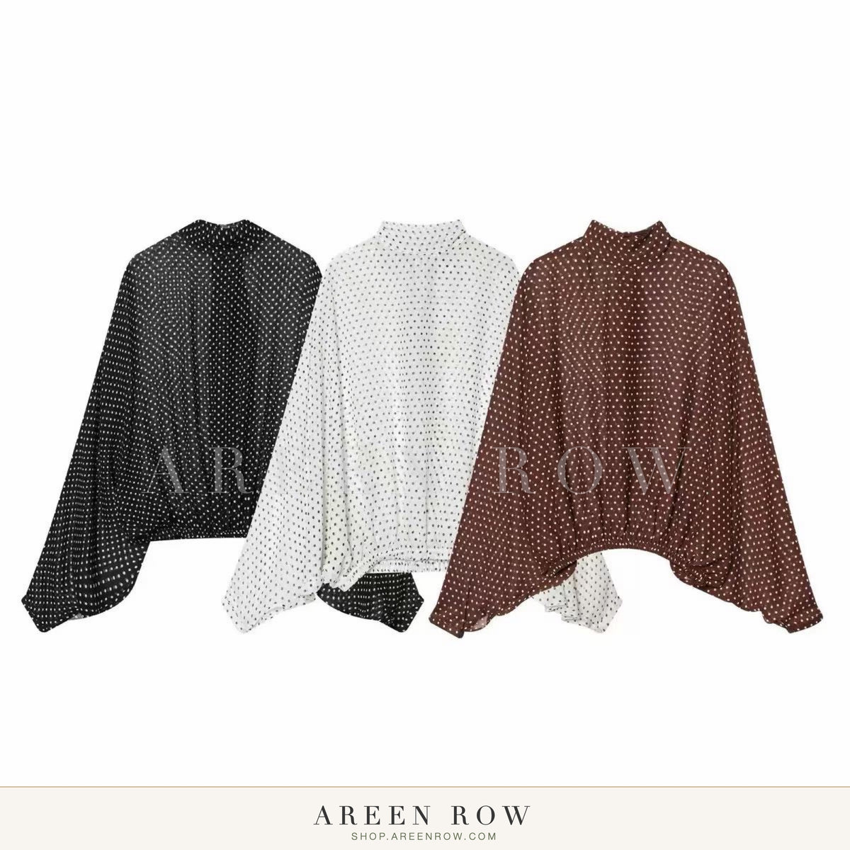 Maya Dot Blouse & Pleated Skirt Set