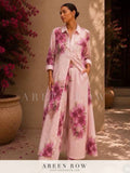 Rania Floral Satin Shirt Dress