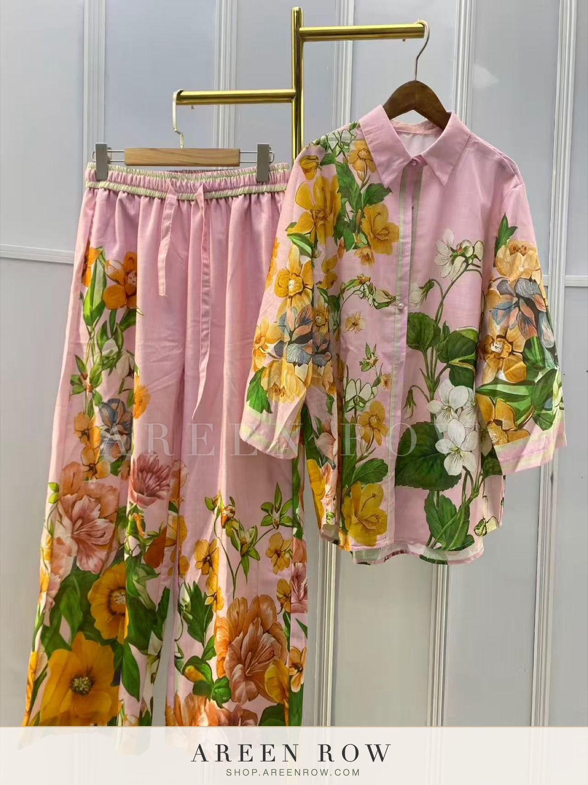 Garden Linen Shirt & Pants Set