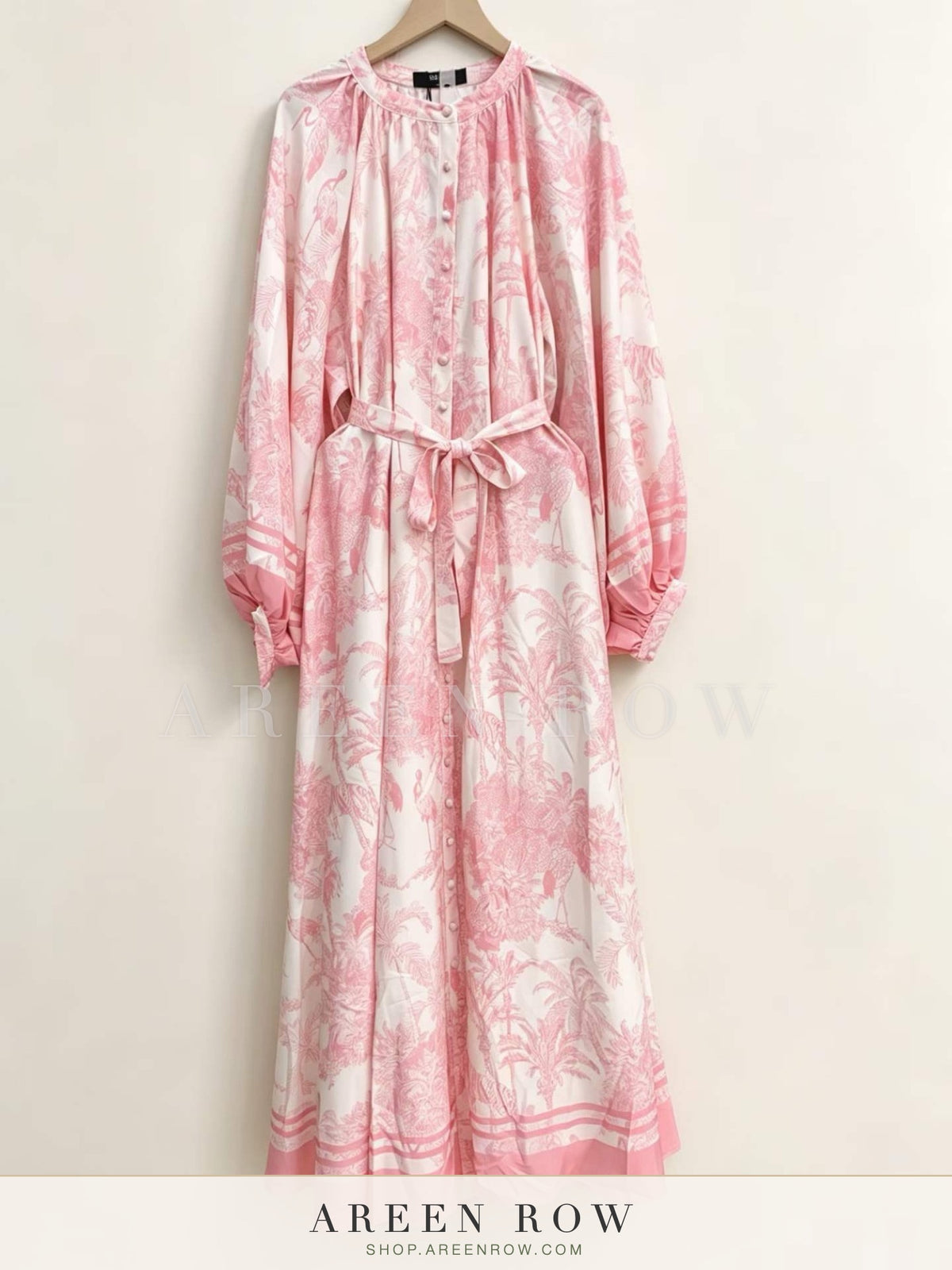 Dunya Satin Printed Maxi Dress