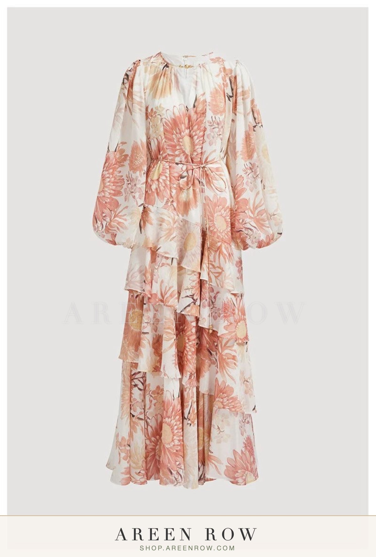 Tiered Chiffon Maxi Dress