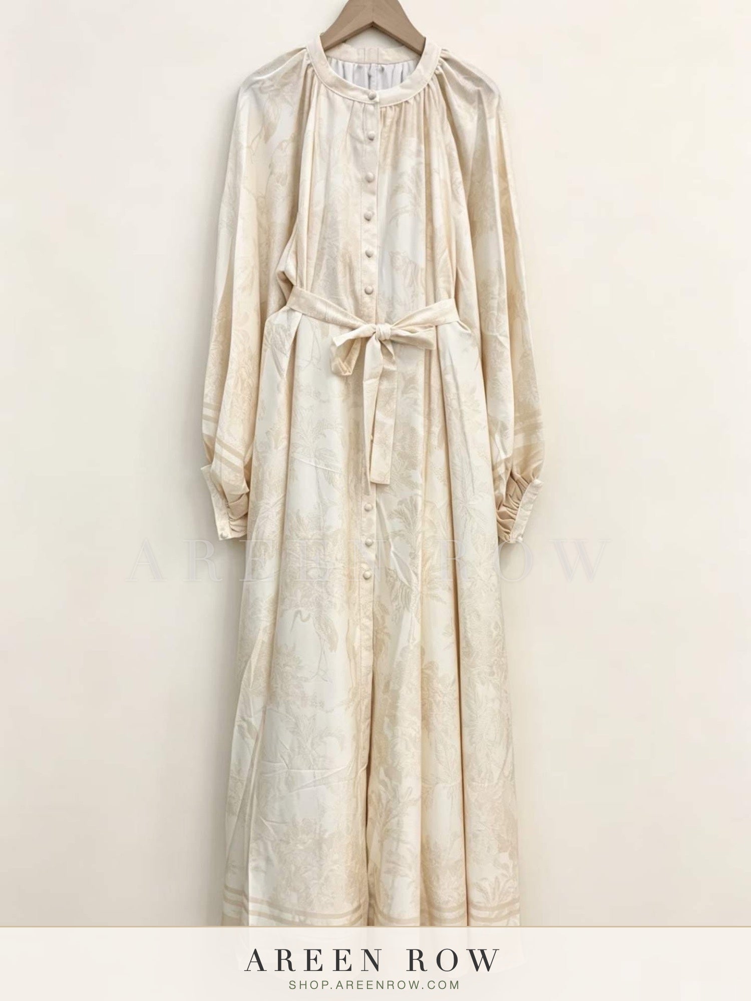 Dunya Satin Printed Maxi Dress