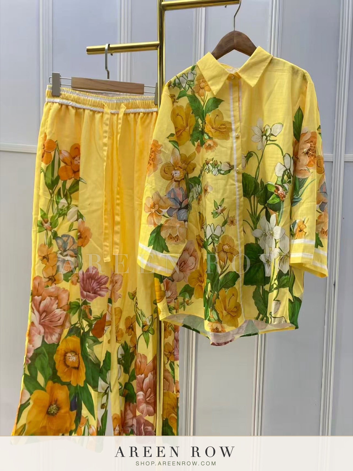 Garden Linen Shirt & Pants Set