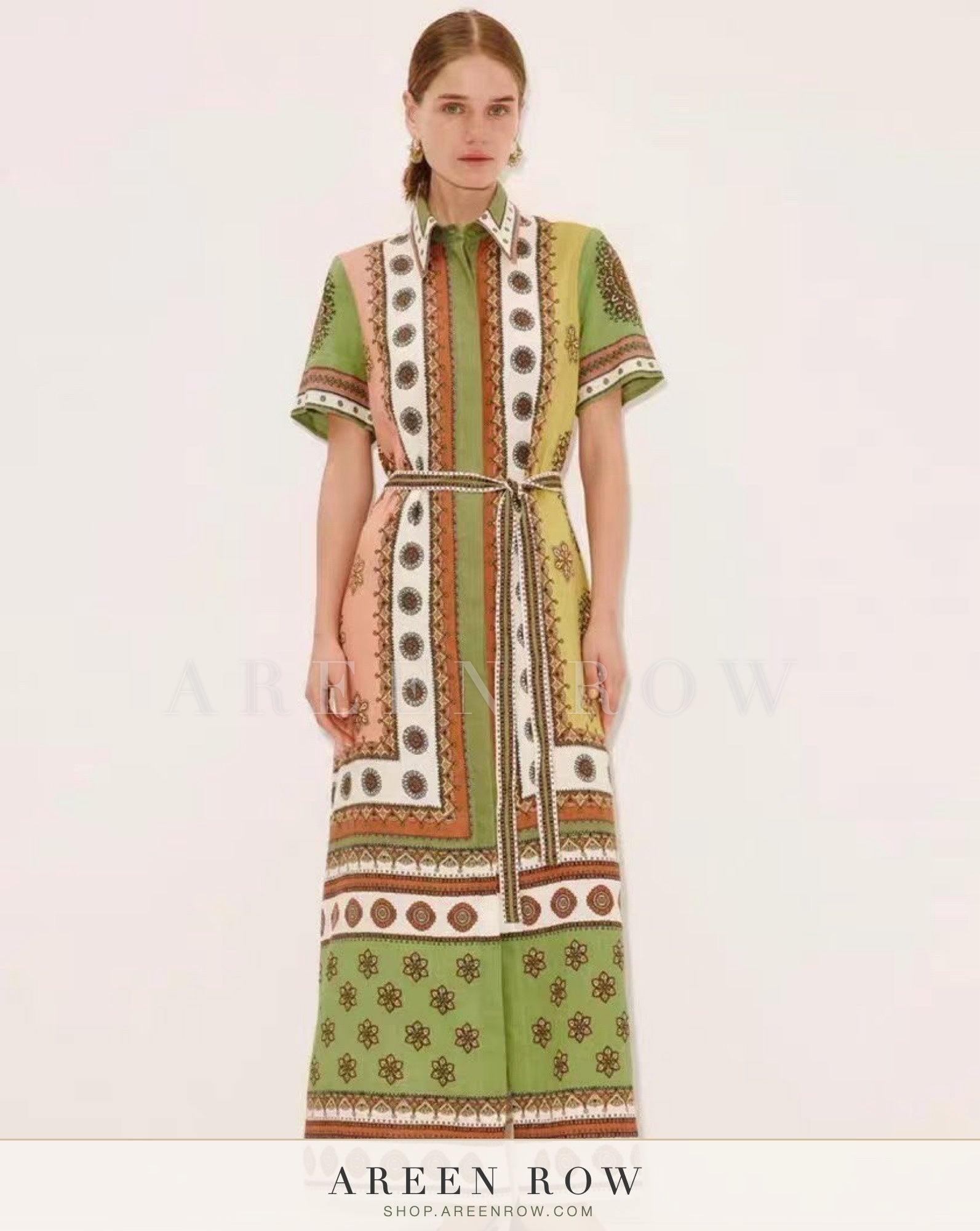 Camille Printed Shirt Dress