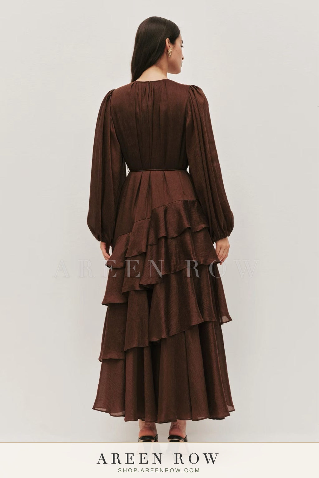 Tiered Chiffon Maxi Dress