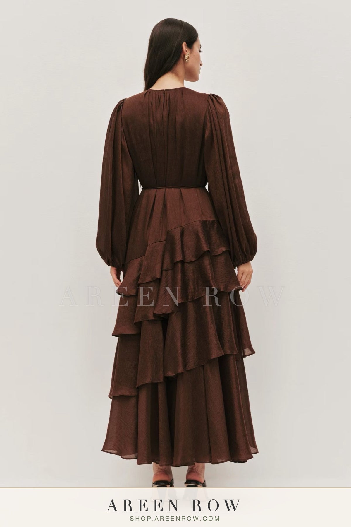 Tiered Chiffon Maxi Dress