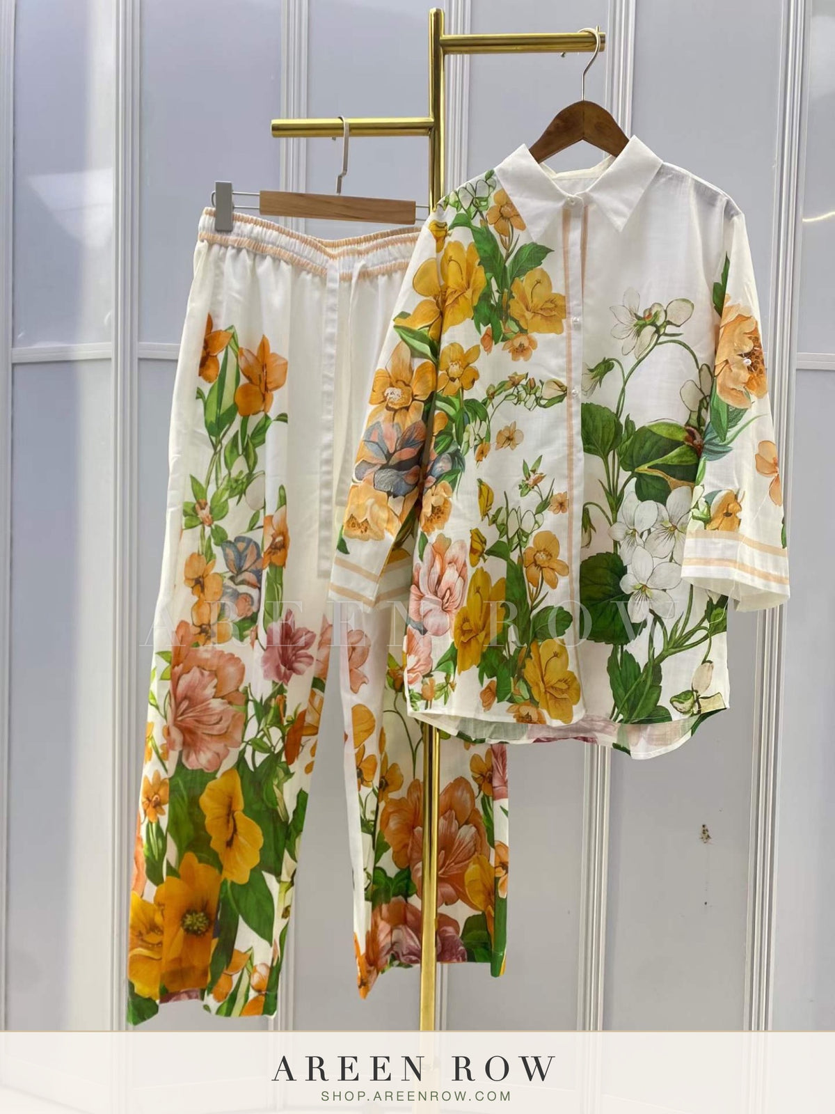 Garden Linen Shirt & Pants Set
