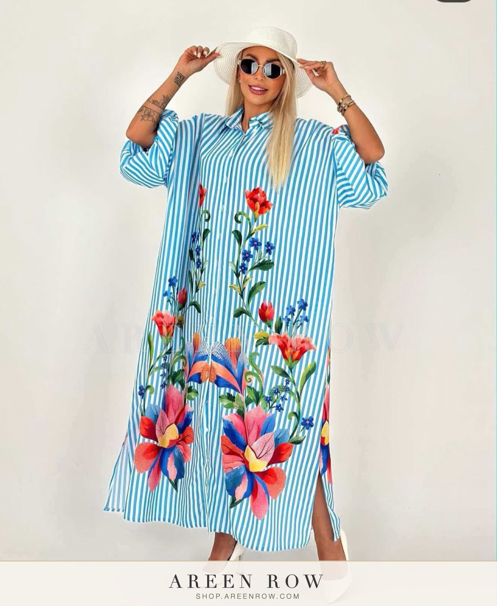Frida Oversized Print Shirt Dress