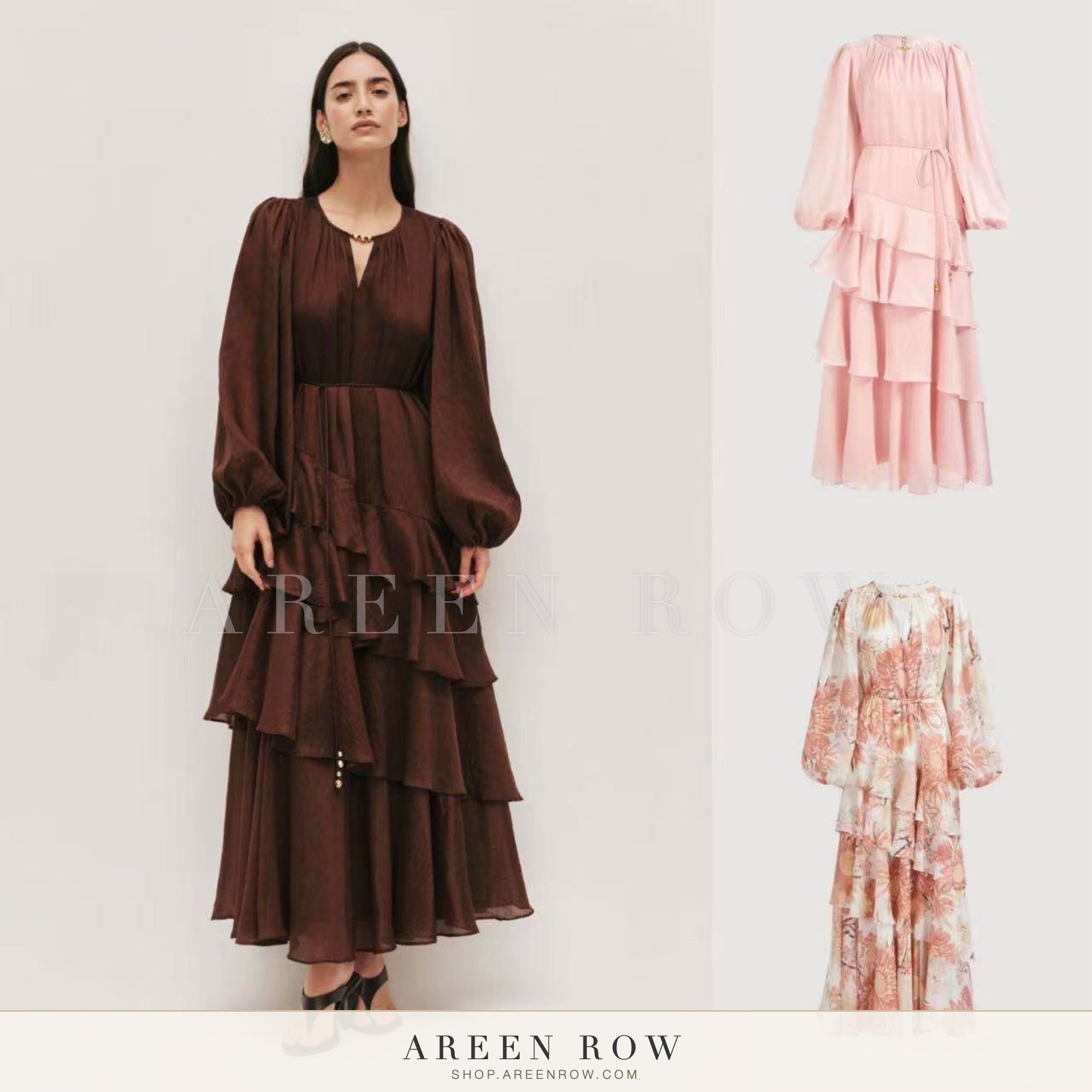 Tiered Chiffon Maxi Dress