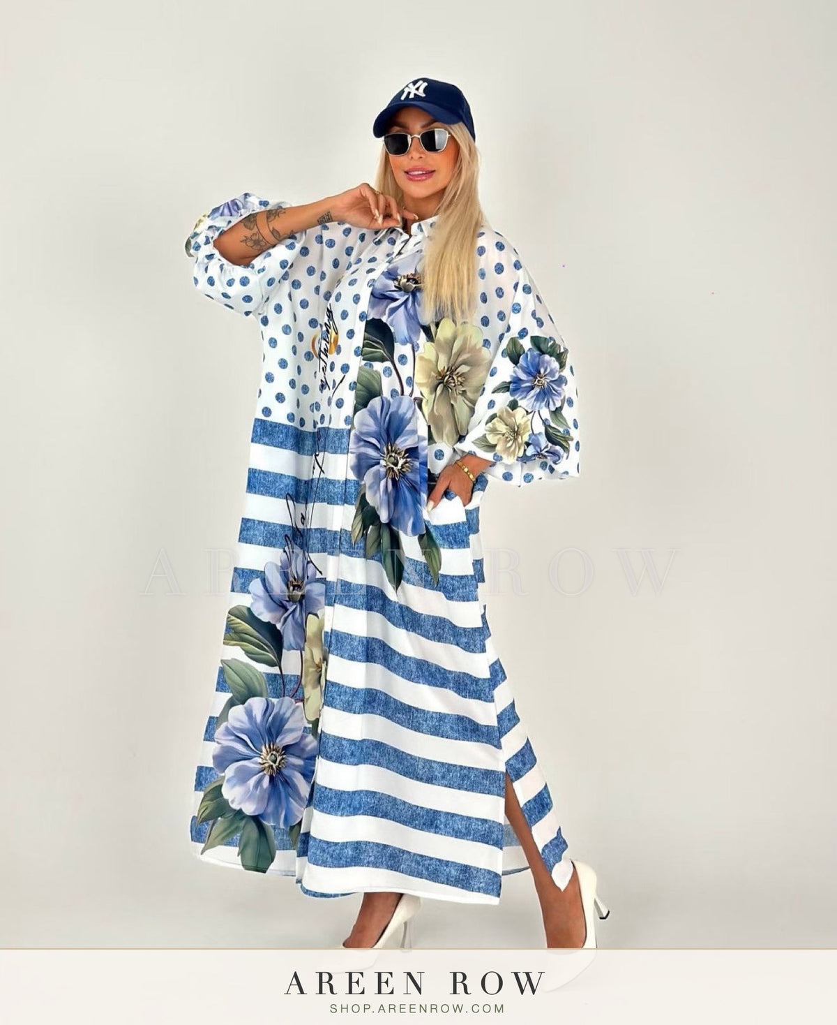 Frida Oversized Print Shirt Dress
