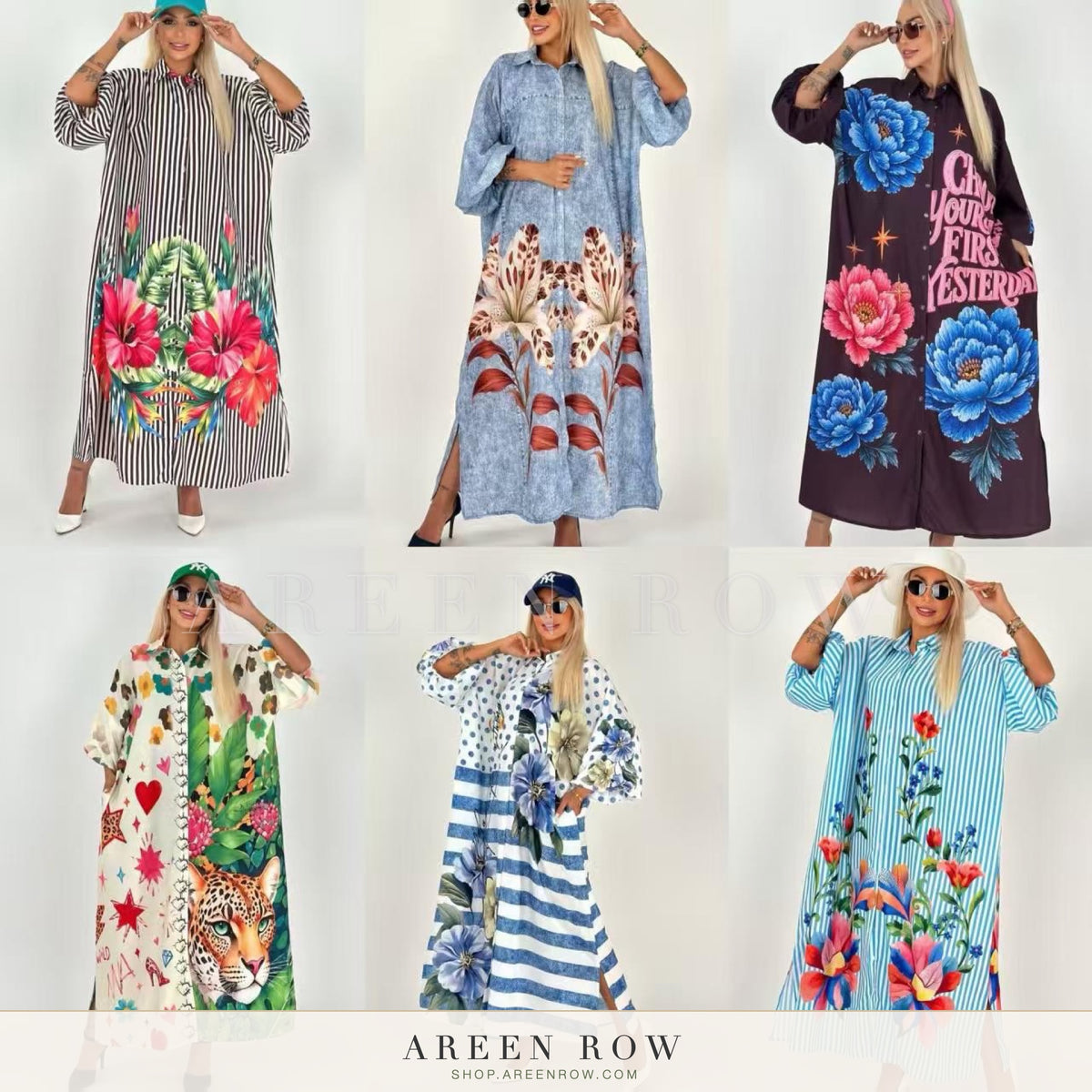 Frida Oversized Print Shirt Dress