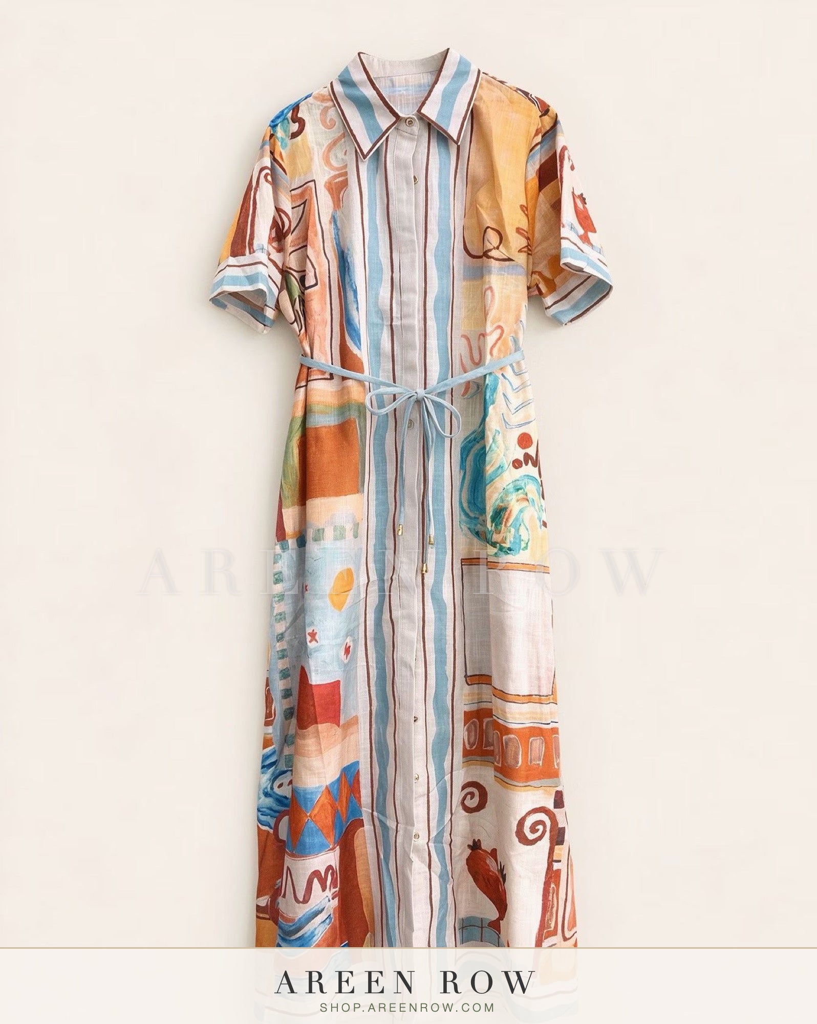 Camille Printed Shirt Dress