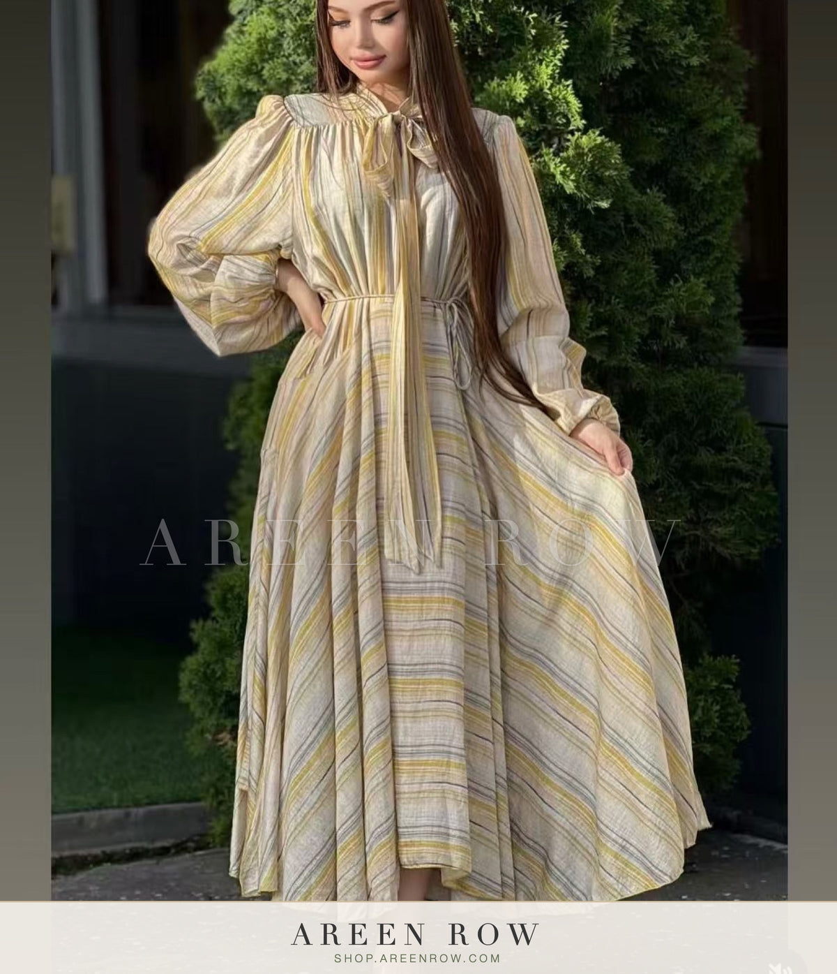 Dunya Satin Printed Maxi Dress