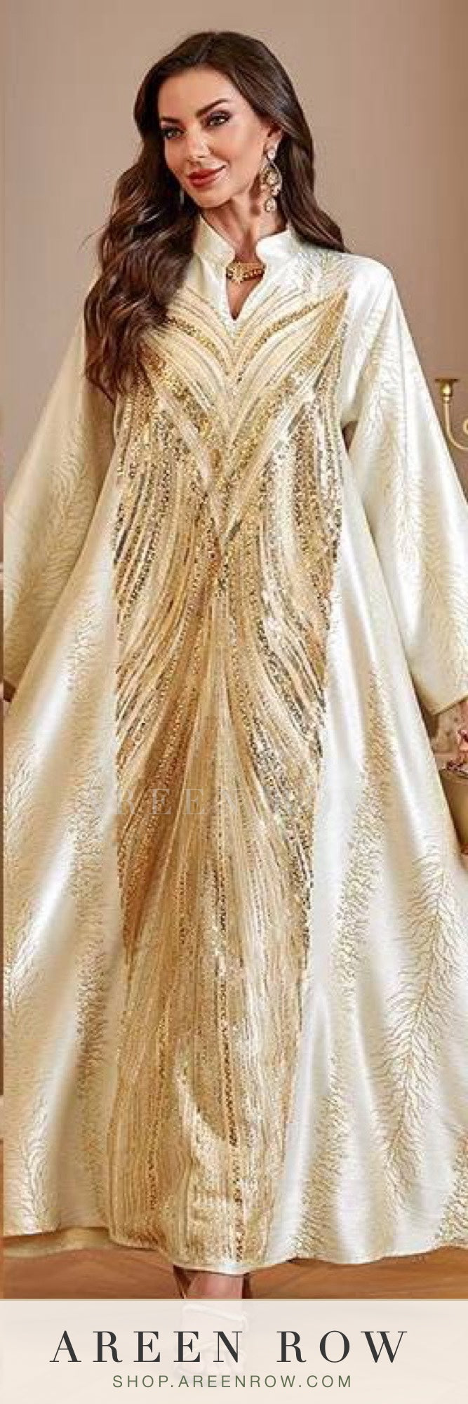 Jawhara Embellished Organza Kaftan