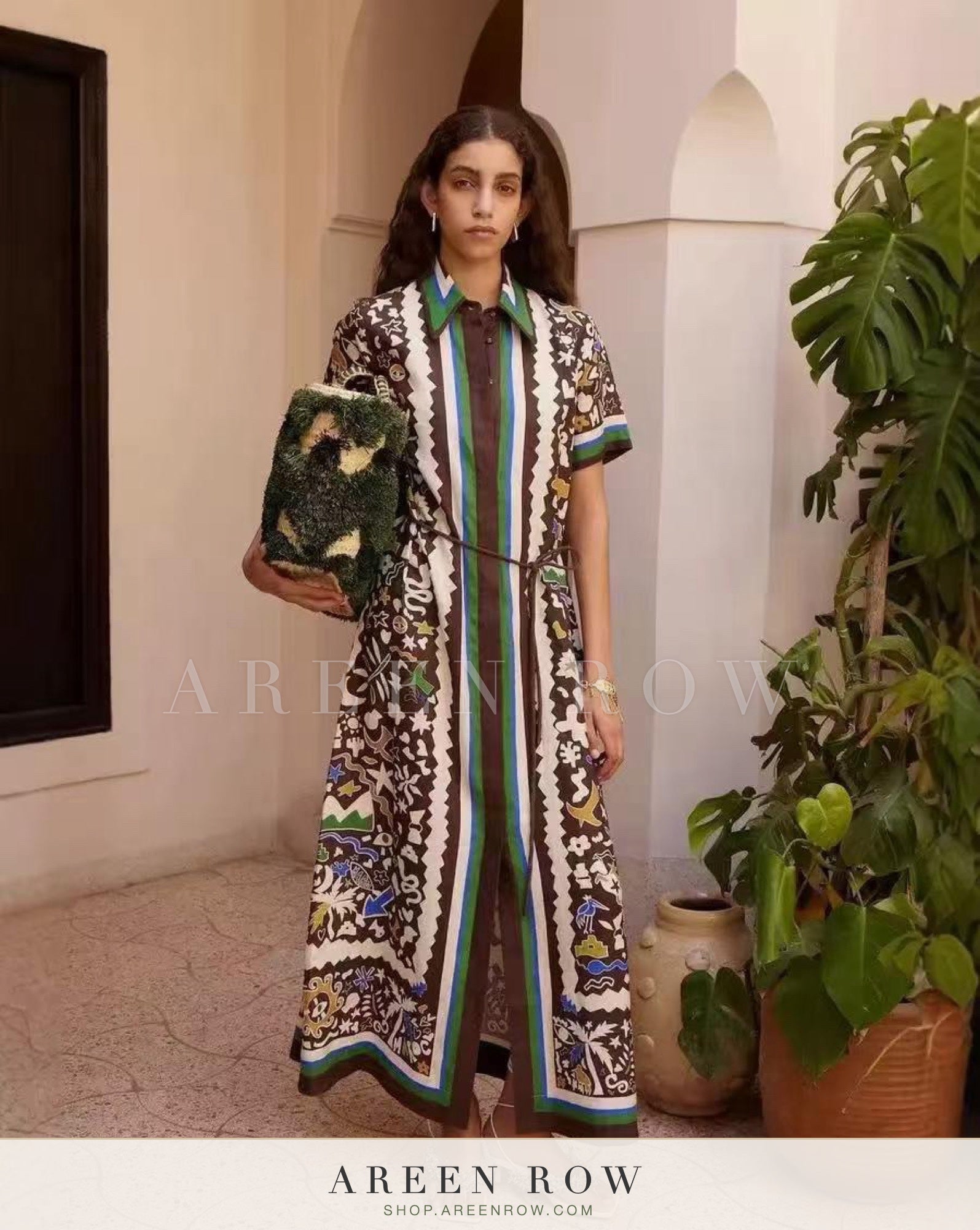 Camille Printed Shirt Dress