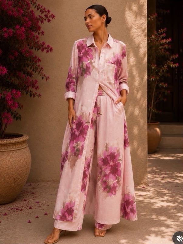 Rosa Linen Shirt & Pant Set