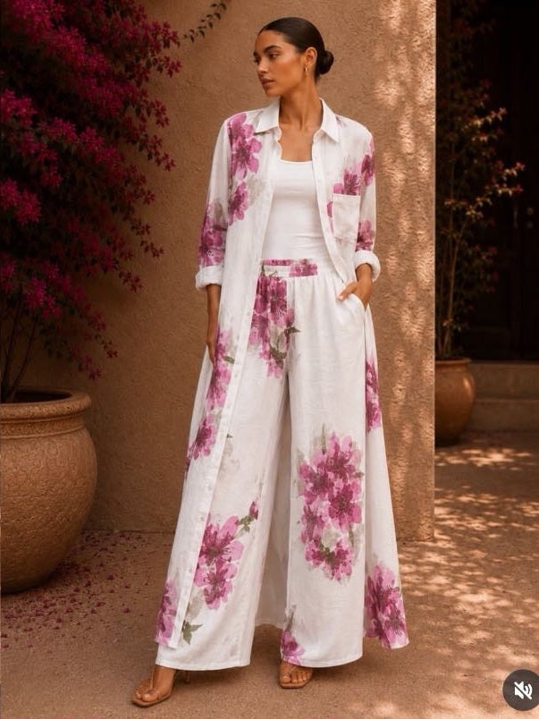 Rosa Linen Shirt & Pant Set